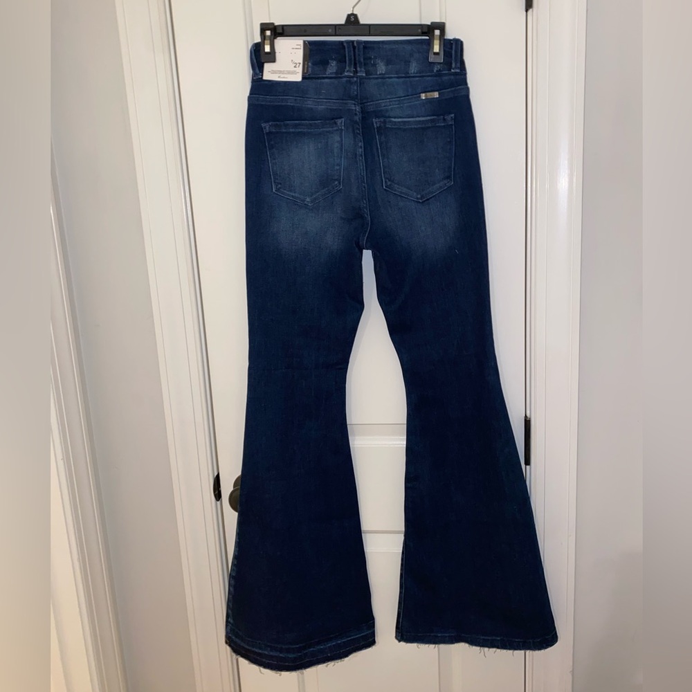 KanCan Dark Indigo Flare Jeans - Picture 4 of 7